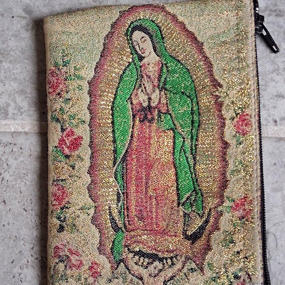 GUADALUPE/ST. MICHAEL ZIPPERED POUCH